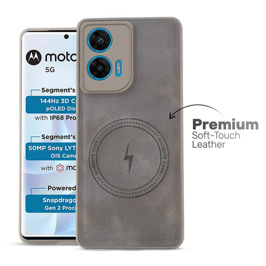 Refined PU Leather Case for Motorola Moto G96 5G