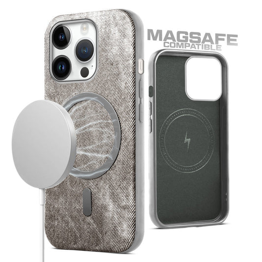 Classic Denim Finish Back Case For Apple iPhone 14 Pro Max With MagSafe Support