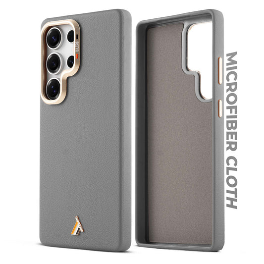 Exclusive Hard Back Case for Samsung S24 Ultra 5G with Leather Textured Finish, Matte finish Buttons and Soft Inner Fabric