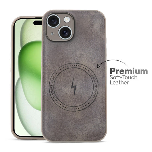 Refined PU Leather Case for Apple iPhone 15 Plus