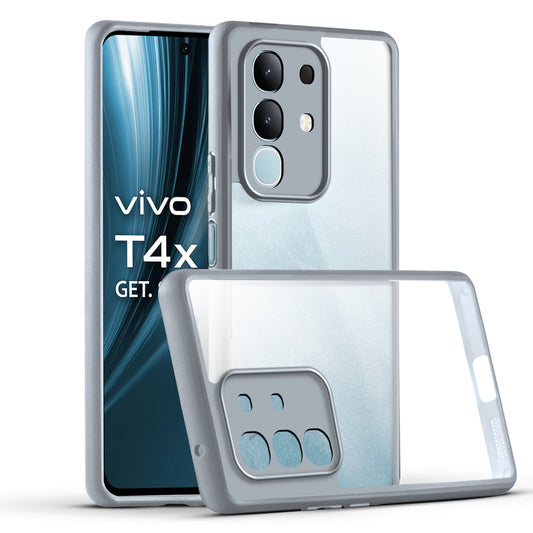 Colored Soft Frame Clear Back Case For Vivo T4x 5G