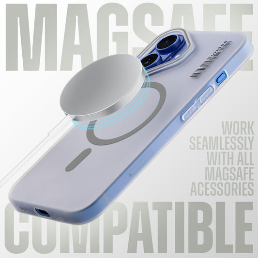 Elegant Frosted Matte Slim Back With MagSafe Support Back Case For Apple iPhone 16