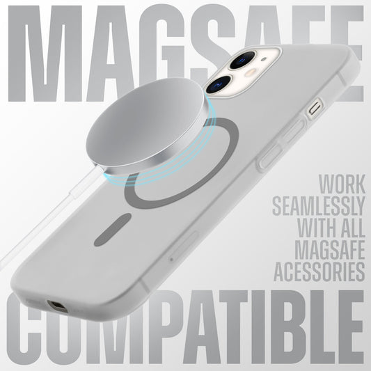 Sleek Frosted Matte Hard Back Cover With MagSafe Compatible Back Case for Apple iPhone 12