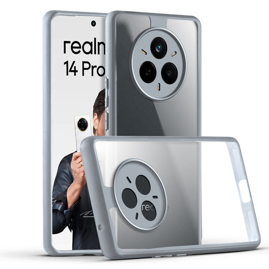 Colored Soft Frame Clear Back Case For Realme 14 Pro 5G