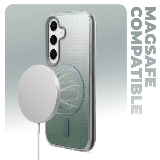 Stunning Dual Shade Starry MagSafe Hard Back Case for Samsung S24 5G with Colourful Raised Camera Edges