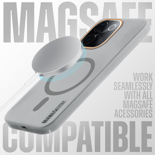 Elegant Colorful Frosted Matte Back With MagSafe Support Back Case For iQOO Z9s Pro 5G