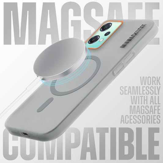 Elegant Colorful Frosted Matte Back With MagSafe Support Back Case For OnePlus Nord CE 2 Lite 5G