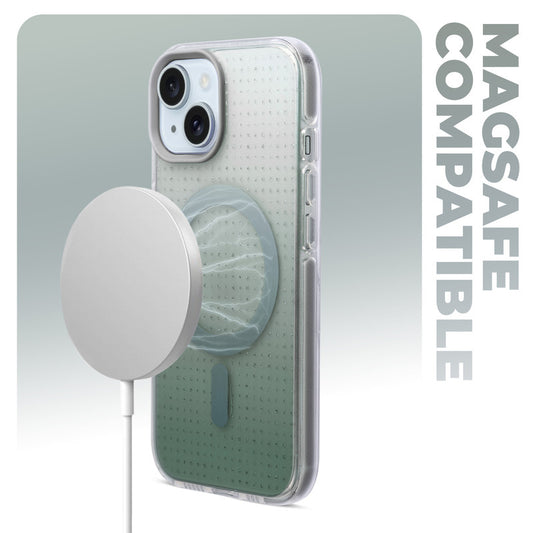 Stunning Dual Shade Starry MagSafe Hard Back Case for Apple iPhone 14 with Colourful Raised Camera Edges