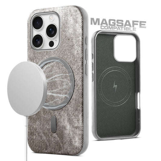 Classic Denim Finish Back Case For Apple iphone 16 Pro Max With MagSafe Support