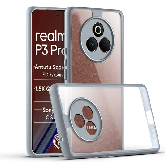 Colored Soft Frame Clear Back Case For Realme P3 Pro 5G