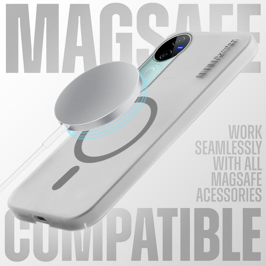 New Elegant Frosted Matte Slim Back With MagSafe Support Back Case For Vivo V40 5G