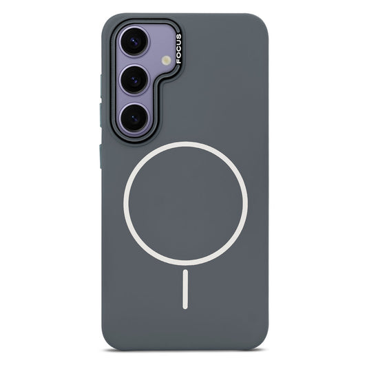Stylish MagSafe Compatible Liquid Silicone Hard Back Case For Samsung S25 Plus 5G