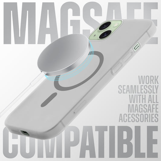 Sleek Frosted Matte Hard Case with MagSafe Support For Apple iPhone 15 Plus