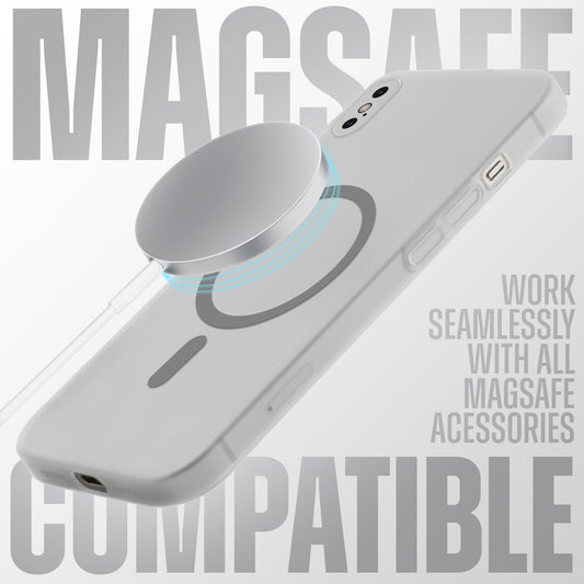 Sleek Frosted Matte Hard Back Cover With MagSafe Compatible Back Case for Apple iPhone XS Max