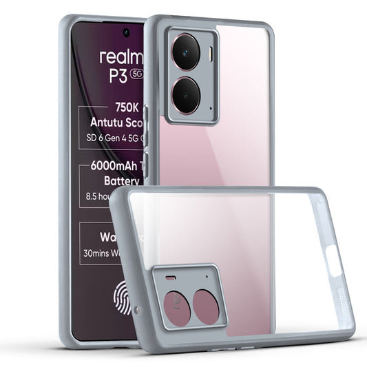 Colored Soft Frame Clear Back Case For Realme P3 5G