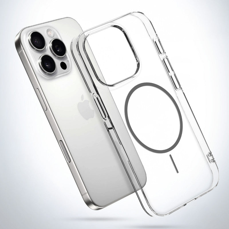 Crystal Clear Anti-Yellowing Wireless Charging Support Case For Apple iPhone 15 Pro Max