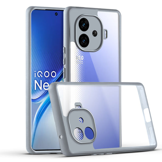 Premium Silicon Coloured Soft Framed Case with Clear Back Cover For iQOO Neo 10R 5G