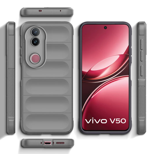 Premium Liquid Silicone Comfort Grip Case for Vivo V50 5G with Soft Touch Matte TPU