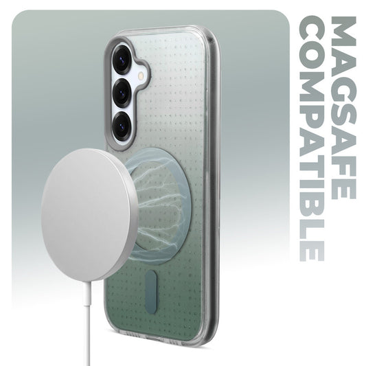 Stunning Dual Shade Starry MagSafe Hard Back Case for Samsung S25 5G with Colourful Raised Camera Edges