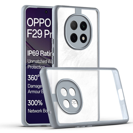 Premium Silicon Coloured Soft Framed Case with Clear Back Cover For Oppo F29 Pro 5G
