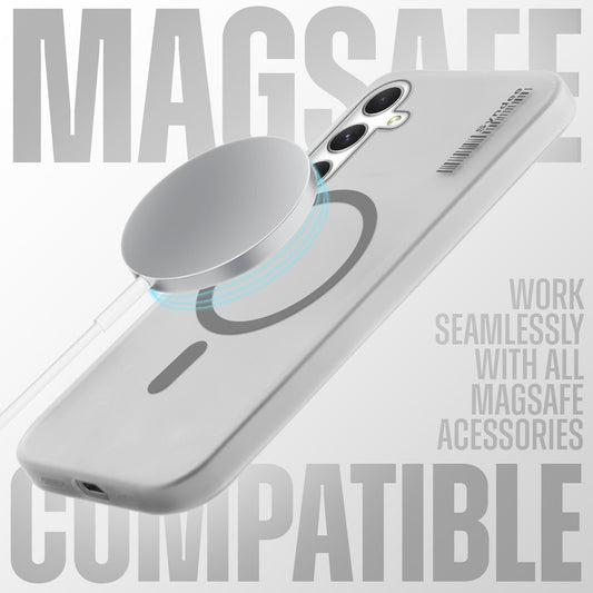 New Elegant Frosted Matte Slim Back With MagSafe Support Back Case For Samsung S25 Plus 5G