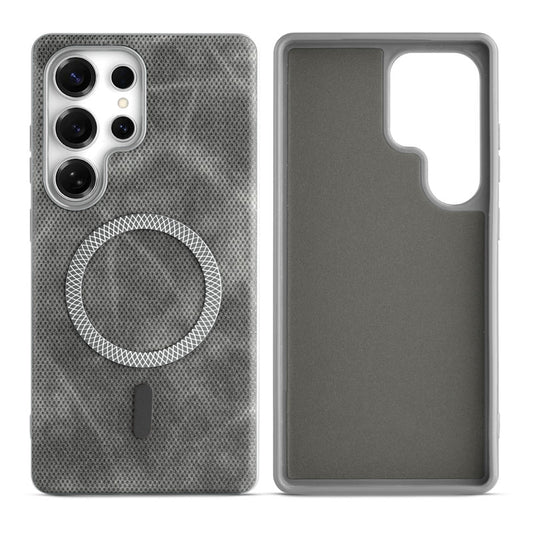 Rugged Vintage Look Back Case For Samsung S25 Ultra 5G With Magnetic Charging Compatible with MagSafe