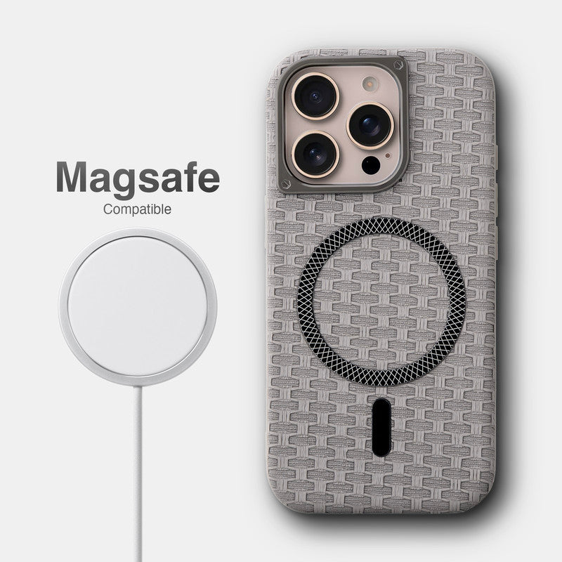 Rugged Silicone Grip Mobile Back Cover Case For Apple iPhone 16 Pro With Wireless Charging Support Support