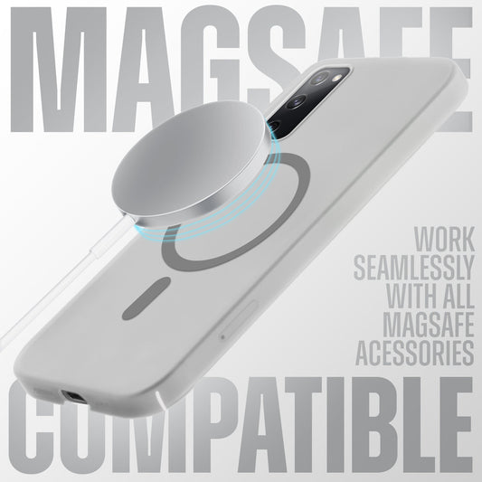 Sleek Frosted Matte Hard Back Cover With MagSafe Compatible Back Case for Samsung S20 FE 5G