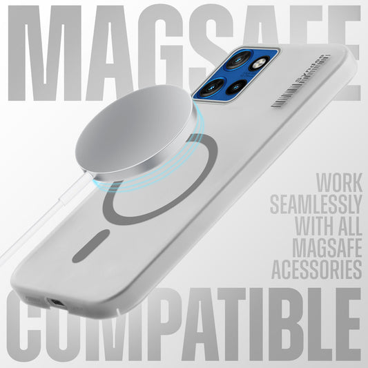 New Elegant Frosted Matte Slim Back With MagSafe Support Back Case For Motorola Moto Edge 50 5G