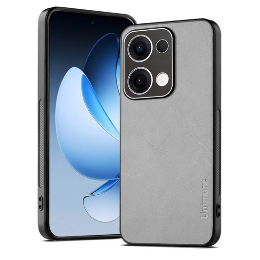 Unimore Leather Hard Case with Shiny Camera Protection For Oppo Reno 13 5G