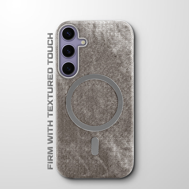 Classic Denim Finish Back Case For Samsung S24 5G With Wireless Charging Support Support