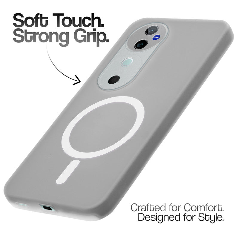 Classic Matte Silicone Back Case for Vivo V40 Pro 5G