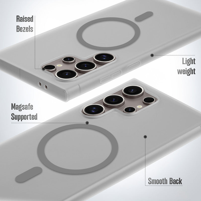 Frosted Slim Wireless Charging Support Case For Samsung S24 Ultra 5G