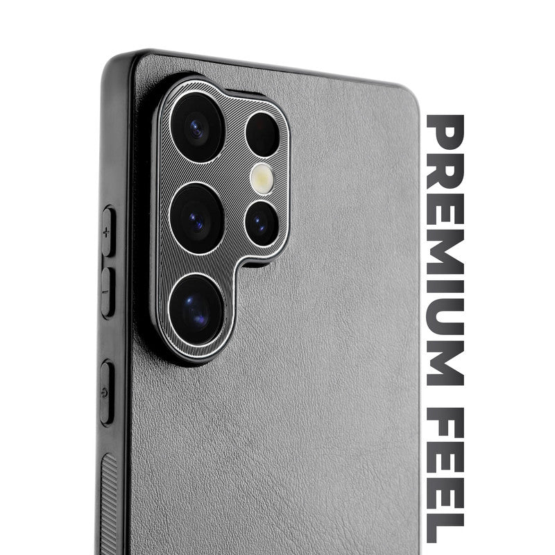 Unimore Leather Hard Case with Shiny Camera Protection For Samsung S25 Ultra 5G