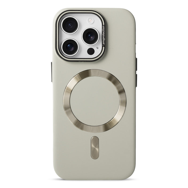 Smooth Silicone Finish Hard Back Wireless Charging Support Compatible Case for Apple iPhone 15 Pro With Camera Protection