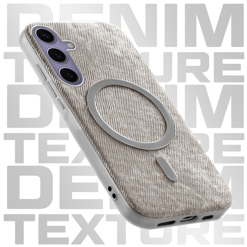 Classic Denim Finish Back Case For Samsung S24 5G With Wireless Charging Support Support