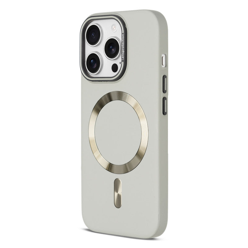Smooth Silicone Finish Hard Back Wireless Charging Support Compatible Case for Apple iPhone 15 Pro With Camera Protection