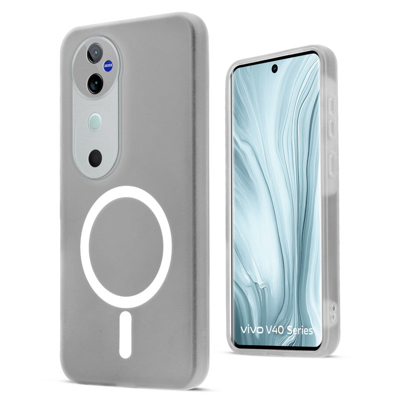 Classic Matte Silicone Back Case for Vivo V40 Pro 5G