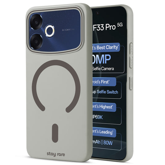 Stay Rare Premium Magnetic Case for Oppo F33 Pro 5G with Raised Camera Protection & Matte Finish