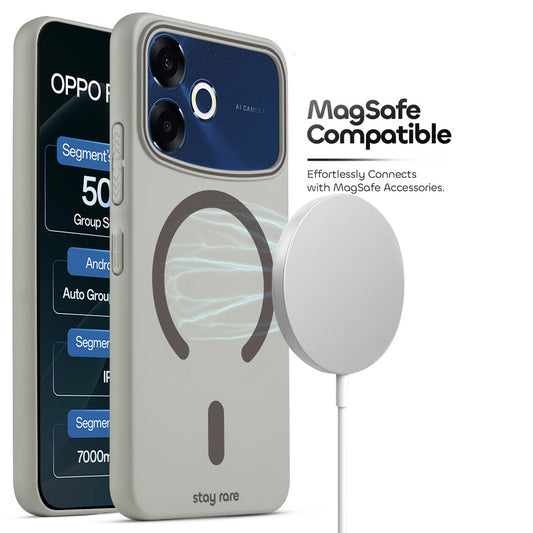 Stay Rare Premium Magnetic Case for Oppo F33 Pro 5G with Raised Camera Protection & Matte Finish