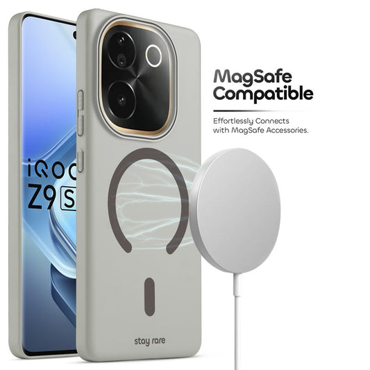 Stay Rare Premium Magnetic Case for iQOO Z9s Pro 5G with Raised Camera Protection & Matte Finish
