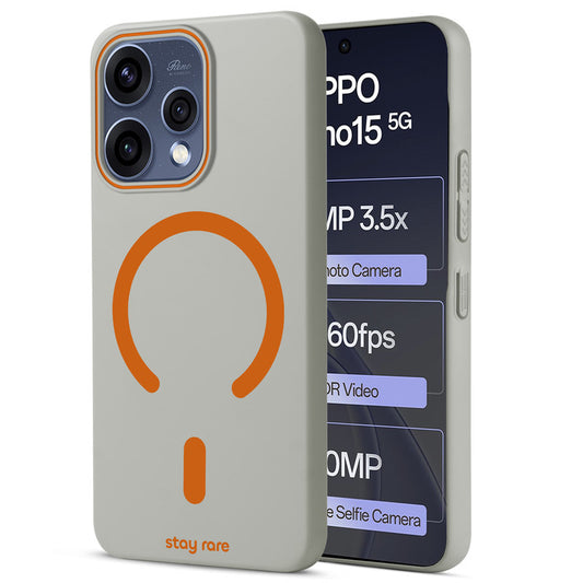 Stay Rare Premium Magnetic Case for Oppo Reno 15 5G with Raised Camera Protection & Matte Finish