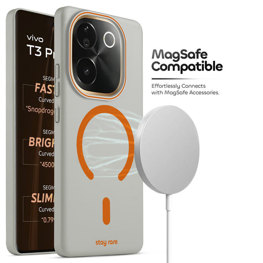 Stay Rare Premium Magnetic Case for Vivo T3 Pro 5G with Raised Camera Protection & Matte Finish