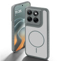 Grey-White back cover for Motorola G37 5G with camera cut protection and ring design on back side.