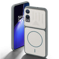 Grey-White back cover for OnePlus Nord CE 4 Lite 5G with camera cut protection and ring design on back side.