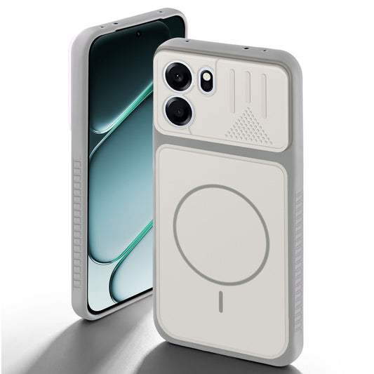 Grey-White back cover for OnePlus Nord CE 6 5G with camera cut protection and ring design on back side.