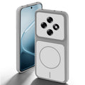 Grey-White back cover for Oppo F31 Pro 5G with camera cut protection and ring design on back side.