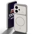 Grey-White back cover for Realme P4 Power 5G with camera cut protection and ring design on back side.