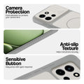 Grey-White phone case for OnePlus Nord 6 5G showing camera safety edges, anti slip side grip and easy press button covers.