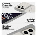 Grey-White phone case for Realme P4 Power 5G showing camera safety edges, anti slip side grip and easy press button covers.